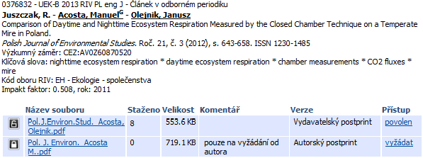 Zobrazení připojených souborů k záznamu